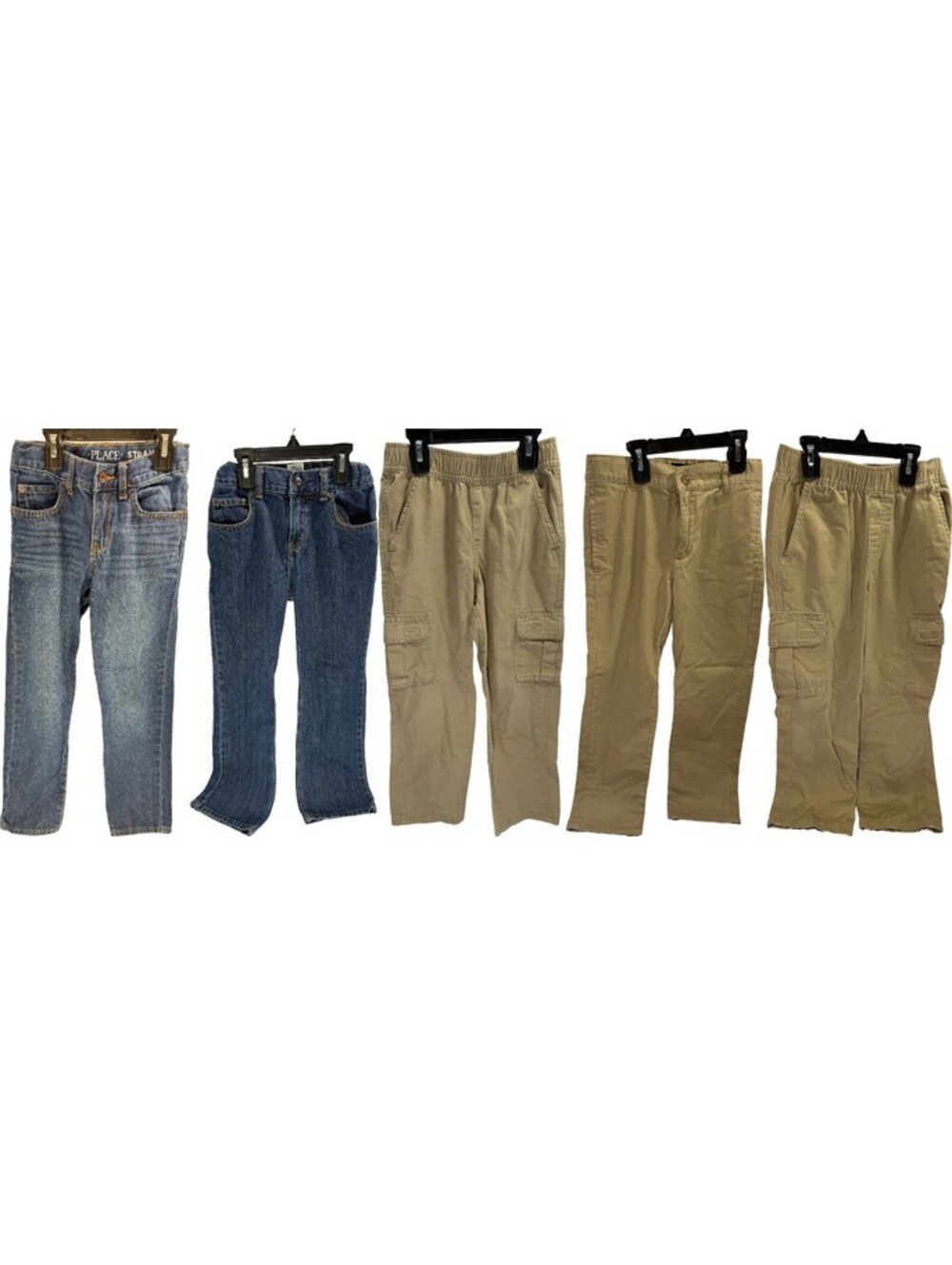 Boys Youth Small 6-8 Clothing Lot 5 pc Jeans & Khaki Chino Pants Childrens Place